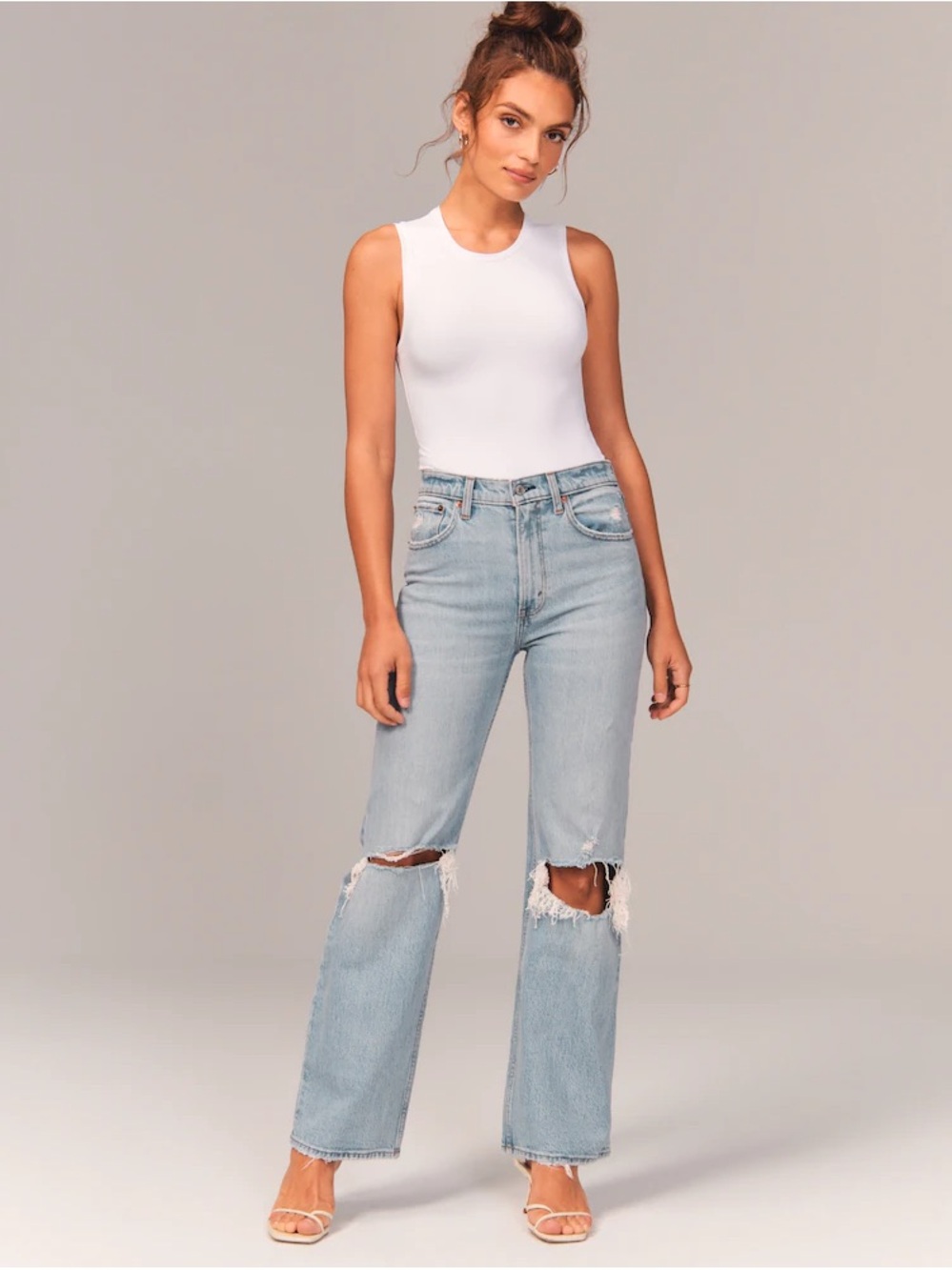 Abercrombie & Fitch Light Wash Straight Leg Jeans
